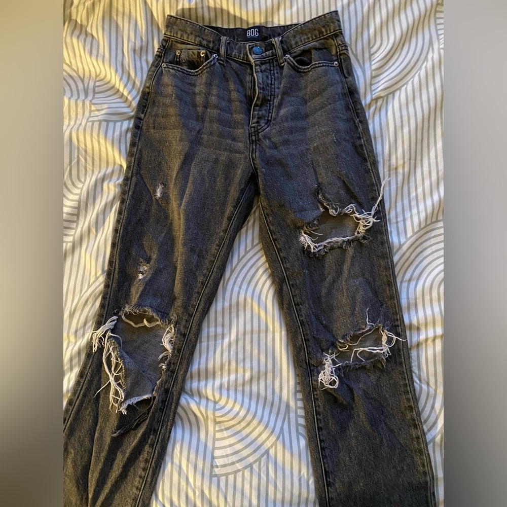 black wash BDG skate high ripped jeans